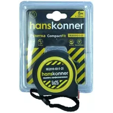 Рулетка 5x25м, 2 стопа, магнит, HANSKONNER, HK2010-03-5-25, 4603010086536, шт