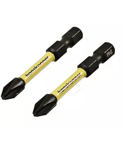 Биты PH2x50мм, ImpactPower, торсионные, 2шт, Hanskonner