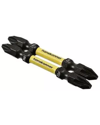Биты PH2PZ2x65мм, ImpactPower, двуст., торсионные, 2шт, Hanskonner