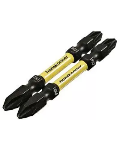 Биты PH2PZ2x65мм, ImpactPower, двуст., торсионные, 2шт, Hanskonner