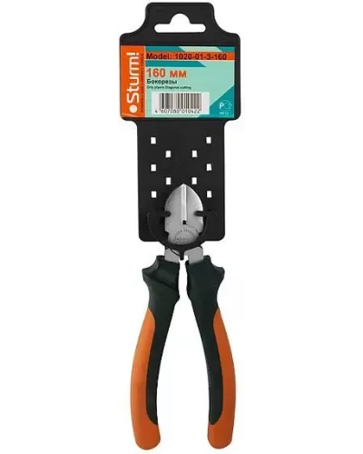 Бокорезы, 160мм, TPR рукоятки, никелированные, Sturm!