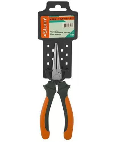 Круглогубцы, 150мм, TPR рукоятки, никелированные, Sturm!