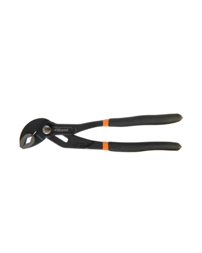 Клещи переставные, 250мм, кнопочный шарнир, зев 30мм, ПВХ рукоятки, Sturm!