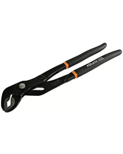 Клещи переставные, 300мм, кнопочный шарнир, зев 40мм, ПВХ рукоятки, Sturm!