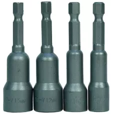 Набор бит для кровельных саморезов, 4 шт, 8, 10, 12, 13 x  65мм, магнитные, CrV, Sturm!