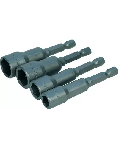 Набор бит для кровельных саморезов, 4 шт, 8, 10, 12, 13 x  65мм, магнитные, CrV, Sturm!