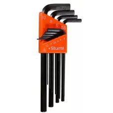 Набор шестигранных ключей 1, 5-10 мм, CrV, 10 шт, оксидированное покрытие Sturm!