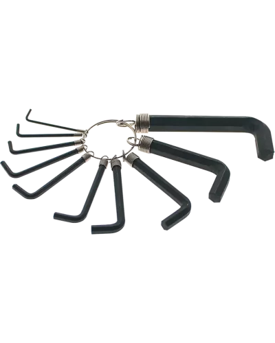 Набор ключей HEX, 10 шт, окисидированные, на кольце Sturm!