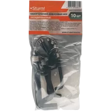 Набор ключей HEX, 10 шт, окисидированные, на кольце Sturm!