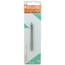 1055-03-06 Сверло по стеклу и кафелю, d 6мм, круглый хвостовик, 2 грани, Sturm! 4607113265683 (CN), шт