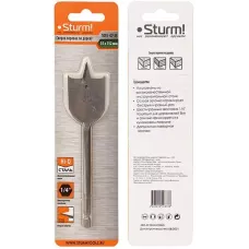 Сверло перовое по дереву, 35мм, шестигранный хвостовик, Sturm!
