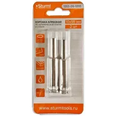 1055-09-1055 Коронка алмазн. по керам. плитке и стеклу 10 х 55 мм, 2 шт., блистер, Sturm! 4603010126843 (CN), упак