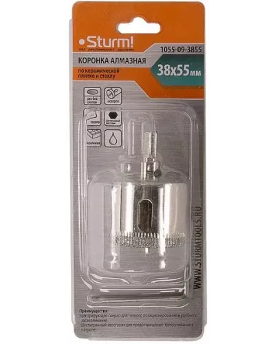 Коронка алмазная Sturm! 1055-09-3855