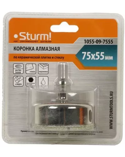 Коронка алмазная Sturm! 1055-09-7555