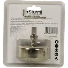 1055-09-7555 Коронка алмазн. по керам. плитке и стеклу 75 х 55 мм, с центрир. сверл. Sturm! 4603010102946 (CN), шт