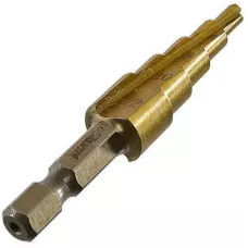 1055-S412 Сверло ступенчатое по металлу 4-12мм шаг 1мм HSS+TIN прямое Sturm! 4603010097150 (CN), шт