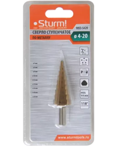 Сверло ступенчатое Sturm! 1055-S420
