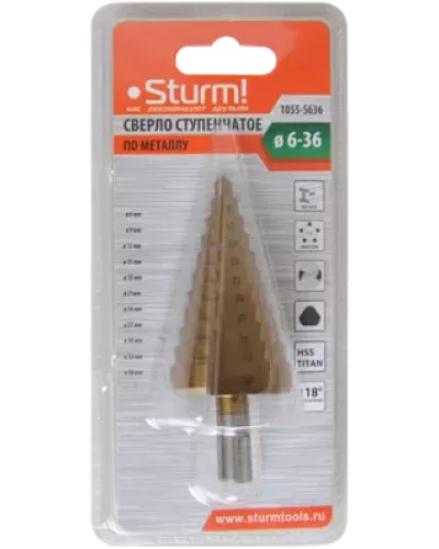 Сверло ступенчатое Sturm! 1055-S636