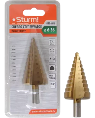 Сверло ступенчатое Sturm! 1055-S636
