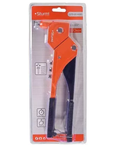Заклепочник поворотный 360°, 250 мм Sturm!