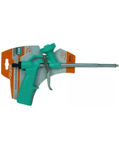 Пистолет для пены, пласт. корпус, разборный адаптер, железный курок, Sturm!