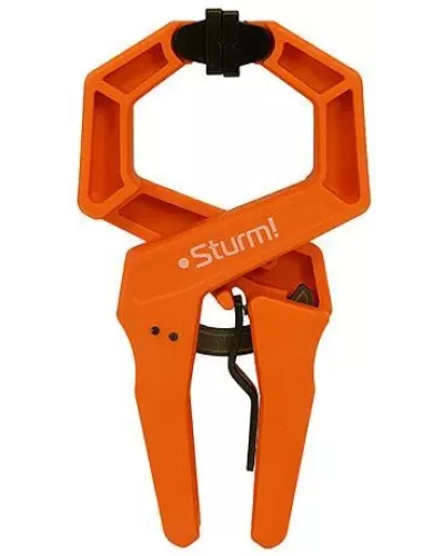 Струбцина клещеобразная с храповым механизмом, длина 200мм, зев 50мм, Sturm!