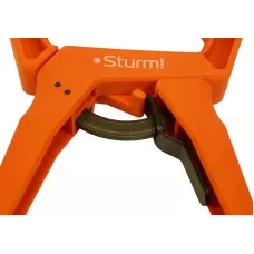 Струбцина клещеобразная с храповым механизмом, длина 200мм, зев 50мм, Sturm!