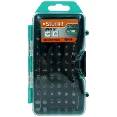 Набор бит, 67 шт, 25мм, пластиковый кейс, CrV, Sturm!