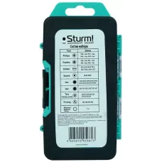 Набор бит, 67 шт, 25мм, пластиковый кейс, CrV, Sturm!