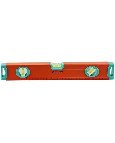 Уровень 400 мм, фрезерованный, магнитный, 3 глазка, точность 1мм/м, Sturm!