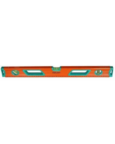 Уровень 600 мм, фрезерованный, магнитный, 3 глазка, точность 1мм/м, Sturm!