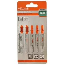 5250401 Пилки для лобзика Sturm! по металлу T118G 5шт, для тонких цветных металлов 4603010060024 (CN), упак