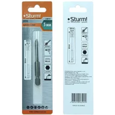 Сверло по стеклу и кафелю, 5мм, четырехгранный наконечник, шестигранный хвостовик, Sturm!