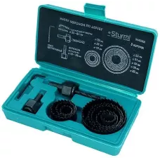 Набор коронок по дереву, 8 шт, 19/22/29/32/38/44/51/64x22мм, пластиковый кейс, Sturm!