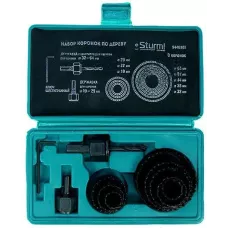 Набор коронок по дереву, 8 шт, 19/22/29/32/38/44/51/64x22мм, пластиковый кейс, Sturm!