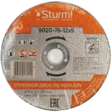 9020-76-12x5 Диск отрезной по металлу, размер 76x1.2x10, 5 шт., для CAG1276C Sturm! 4603010132110
