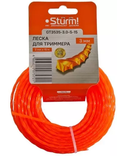 Леска для триммера Sturm! GT3535-3.0-S-15