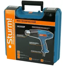 HG2020P Фен технический Sturm!, 2000Вт, 450/600C, 250/500л/мин, 4 насадки, кейс, 4603010097457 (CN), шт