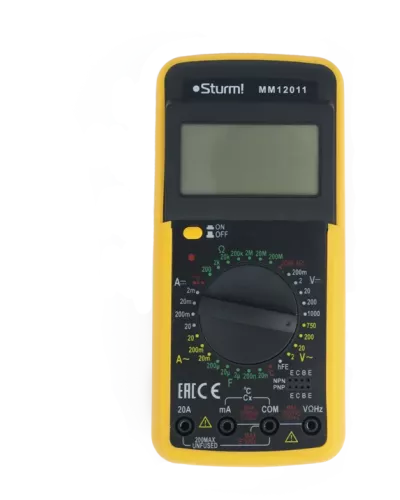 Мультиметр цифровой, измерение ёмкости, частоты, температуры, Sturm!