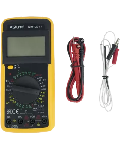 Мультиметр цифровой, измерение ёмкости, частоты, температуры, Sturm!