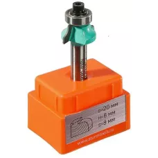 RB09-080820 Фреза кромочная калевочная с подшипником 12,7 мм, DxHxL 20x8x52 мм, хв.8 Sturm! 4603010124146 (CN), шт