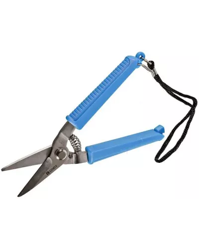 Секатор ручной, 160 мм, пластиковая ручка, толщина лезвия 4 мм, ремешок на руку, СОЮЗ