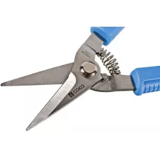 Секатор ручной, 160 мм, пластиковая ручка, толщина лезвия 4 мм, ремешок на руку, СОЮЗ