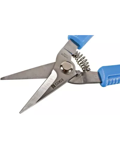 Секатор ручной, 160 мм, пластиковая ручка, толщина лезвия 4 мм, ремешок на руку, СОЮЗ