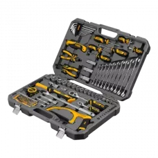 Набор инструментов DENZEL 1/2", 1/4", CrV, S2, пластиковый кейс, 100 предметов