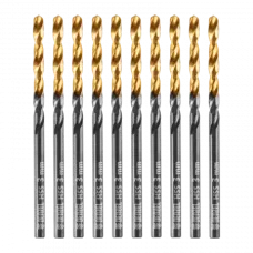 Сверло по металлу DENZEL 3 мм, HSS-Tin, Golden Tip, 10 шт.