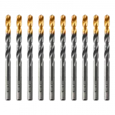 Сверло по металлу DENZEL 6 мм, HSS-Tin, Golden Tip, 10 шт.