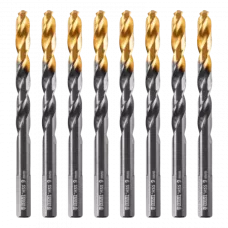 Сверло по металлу DENZEL 9 мм, HSS-Tin, Golden Tip, 8 шт.