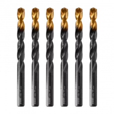 Сверло по металлу DENZEL 11 мм, HSS-Tin, Golden Tip, 6 шт.