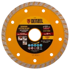 Диск алмазный отрезной DENZEL73108, турбо, 125 x 22.2 мм, сухая резка